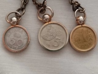 Llavero monedas pesetas Mundial 82