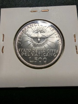 Vaticano 500 Liras 1958 plata