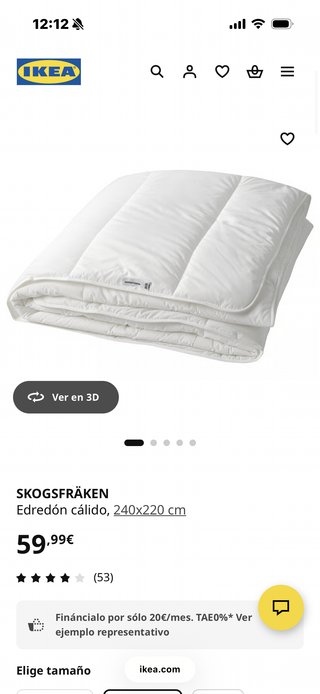 Edredón SKOGSFRÄKEN 240x220 cm Ikea
