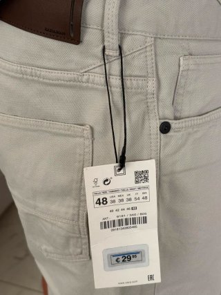 Bermuda Zara Man Nuovi con Cartellino Grigio/Panna