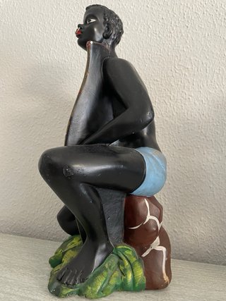 Figura Escayola Años 50 - Hombre y Máscara