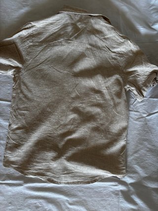 Conjunto lino H&M beige camisa y bermuda niño