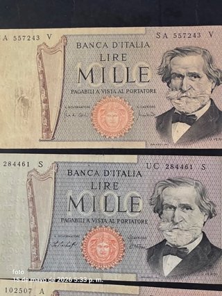 Billetes Lira Italiana