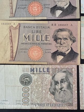 Billetes Lira Italiana