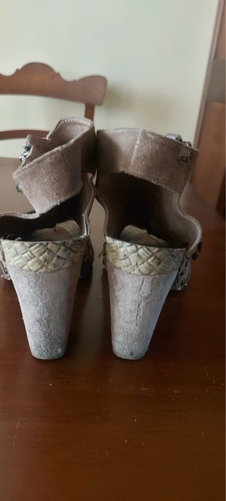 Sandalias Cheis Piel Talla 37 Beige