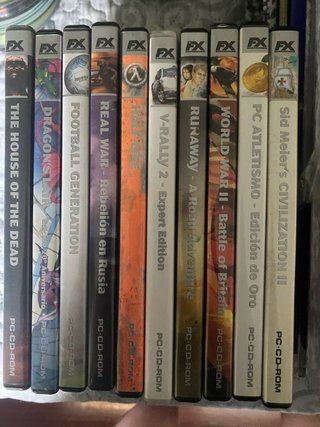 Lote 9 Juegos PC FX CD-ROM No esta el HALF-LIFE