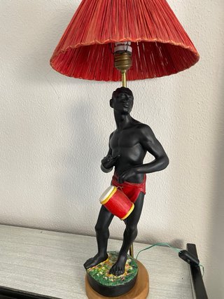 Lámpara Figura Étnica Tambor 50s