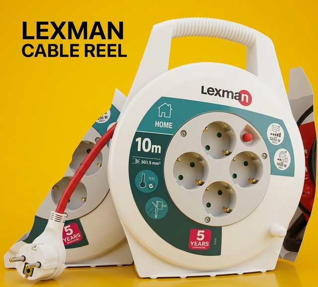Enrollador Cable Lexman 10m