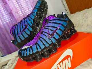 Zapatillas Nike Shox R4 Azul Púrpura