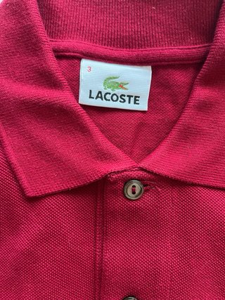 Polo Lacoste Rojo Talla M