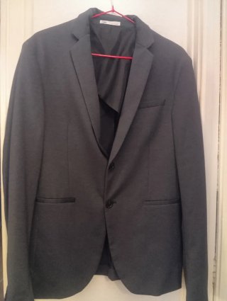 Americana gris hombre