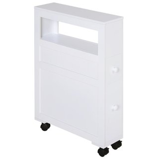 Mobile Bagno Stretto con 4 Ruote, Mobiletto Bagno