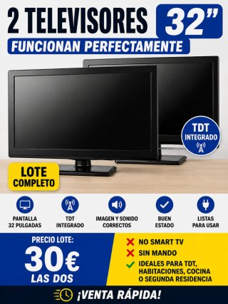 2 Televisores 32 TDT Integrado