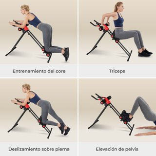 aparato para entrenamiento de abdominales con consola negro