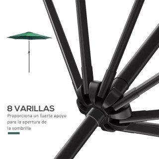 Sombrilla Jardín Ø295x250 cm con Manivela