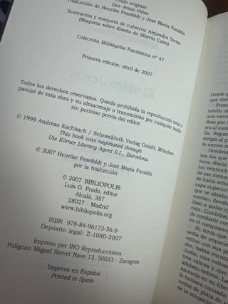 Libro: El vídeo Jesús de Andreas Eschbach
