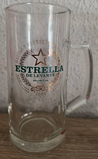 2 Jarras Cerveza Estrella Levante Cristal (0.5l)