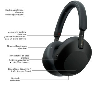 Sony WH-1000XM5 Auriculares Inalámbricos Negros