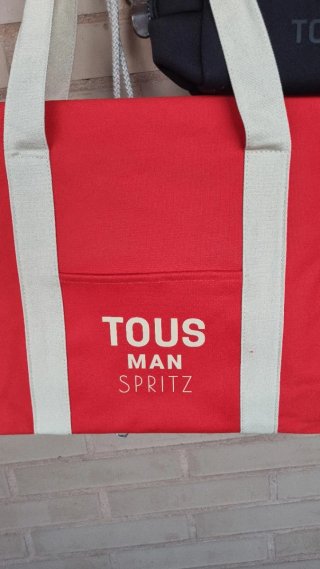 Borsa da spiaggia Tous uomo rossa e pochette