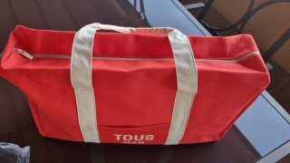 Borsa da spiaggia Tous uomo rossa e pochette