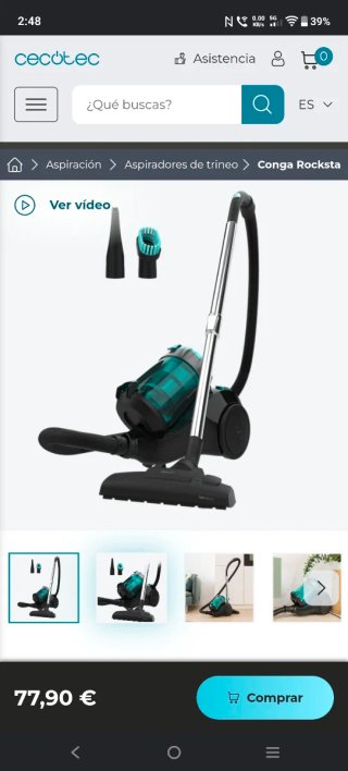 Aspiradora Conga Rockstar Multicyclonic 800W