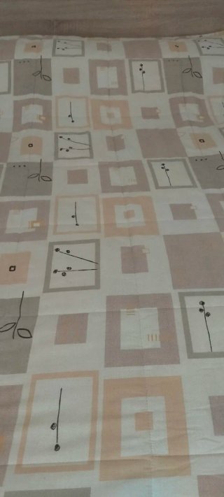 Edredón Cama 135cm Beige y Marrón