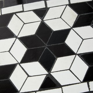 Estantería para plantas de forja y mosaico con 3 estantes negro/blanco