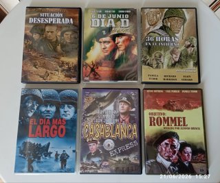Lote 6 Películas DVD Bélicas