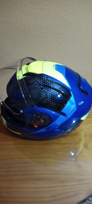 Casco Modular MT Azul y Amarillo