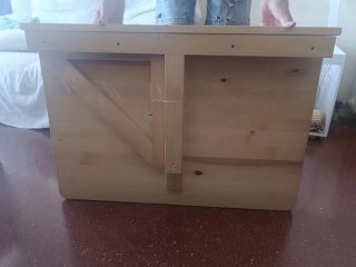 Mesa plegable de pared de madera