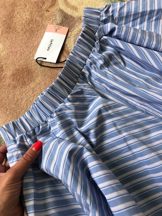 Falda rayas azul Lefties Talla S