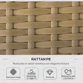 Set da Giardino in Rattan Stile Boho Chic con Diva