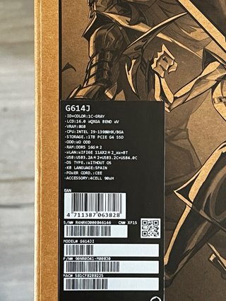 Portátil Gaming Asus ROG Strix G16 G614JI