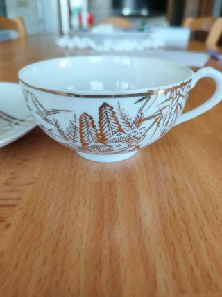 Tazza e piattino JohoChina oro zecchino