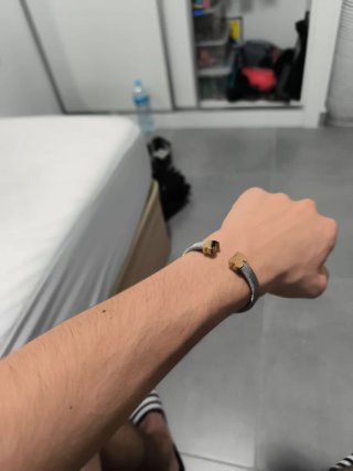 Pulsera Tous Oso Dorado y Plateado
