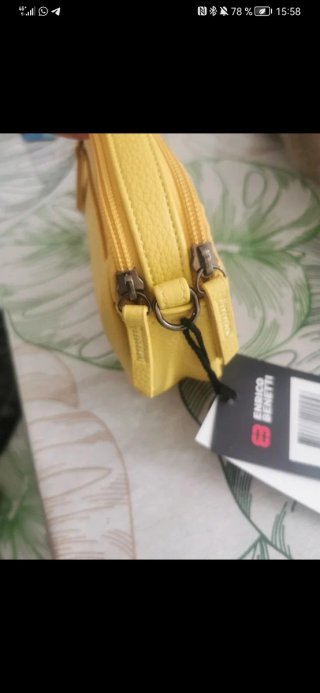 Bolso bandolera amarillo Enrico Benetti