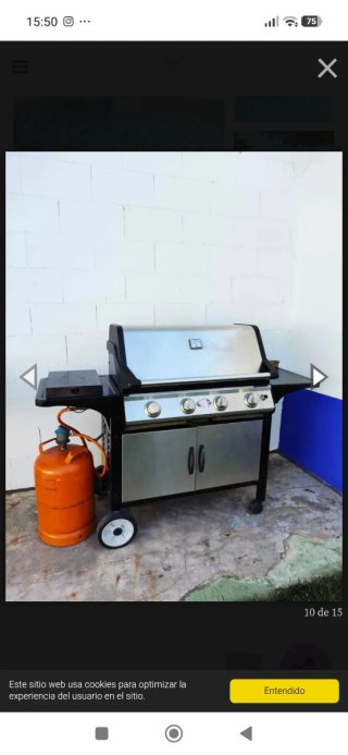 Barbacoa Gas y Piedra Volcánica con Plancha