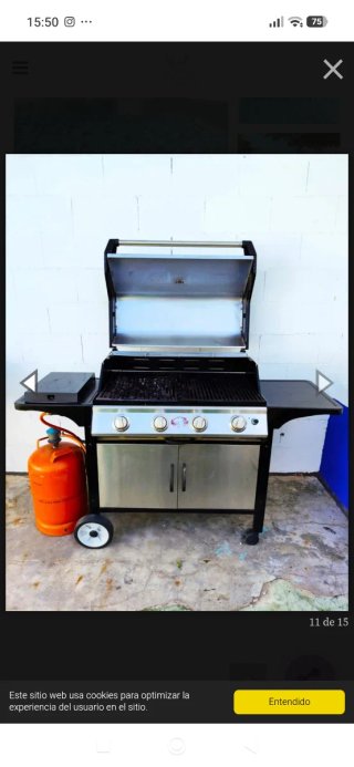 Barbacoa Gas y Piedra Volcánica con Plancha