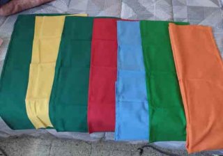 Caminos de mesa de tela multicolor