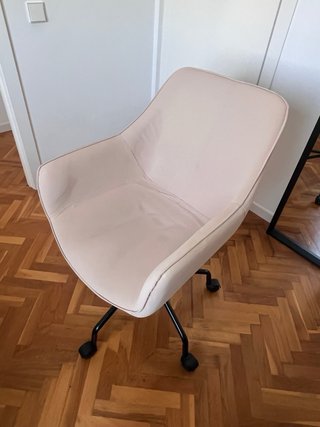 Silla escritorio polipiel beige SKLUM.