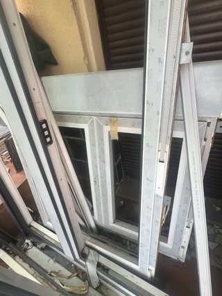 Lote ventanas PVC gris grafito nuevas