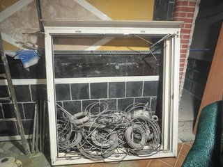 Lote ventanas PVC gris grafito nuevas