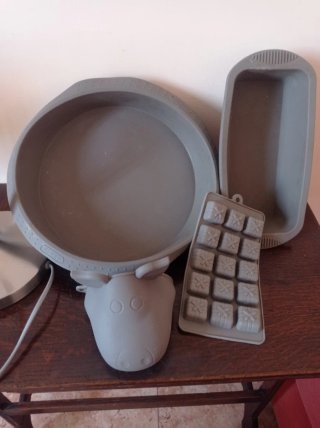 Set Utensilios Cocina Silicona Gris