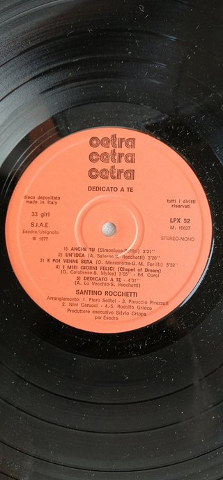 Vinile 33 Giri Santino Rocchetti - Dedicato A Te