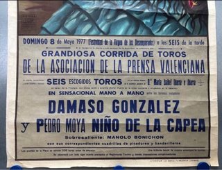 Cartel Toros Valencia 1977