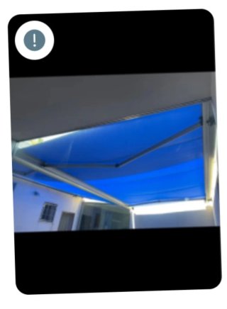 Toldo cofre azul y gris