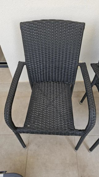 Mesa plegable exterior metal y 4 sillas