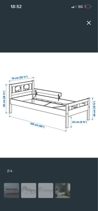 Cama infantil blanca Ikea