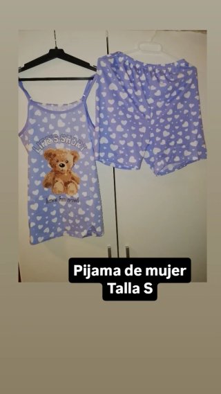 Pijama mujer oso y corazones Talla S