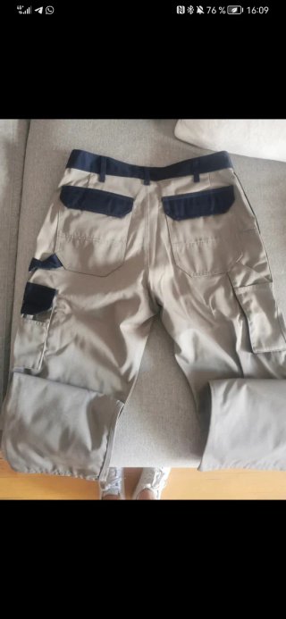 Pantalón de trabajo hombre beige y azul w31/es41